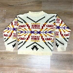 Vintage Great American Sweater Aztec/Native American Style Knit Sweater …